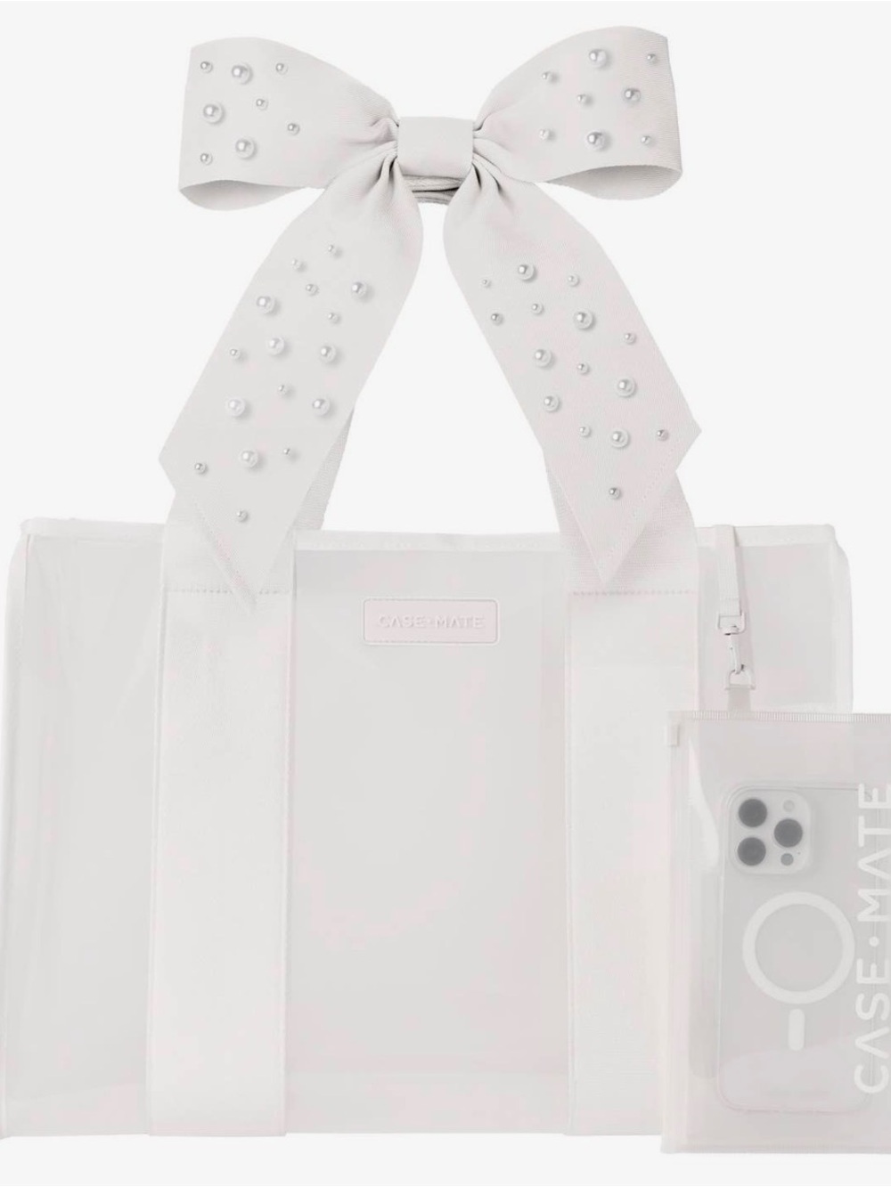 Case mate pearl embellished jelly tote